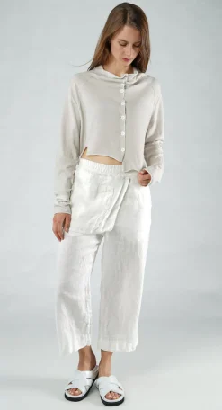 PRE-ORDER - Cropped Cardigan in Black Print (Pictured in Light Grey Print)
