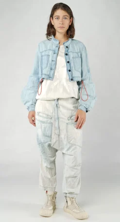 PRE-ORDER - Cropped Lightweight Utility Jacket in Semibleach