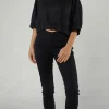 PRE-ORDER -  Cropped T-Shirt in Black Sparkle (Pictured in Black Sparkle)