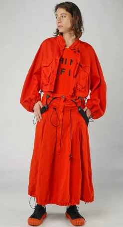 PRE-ORDER - Cropped Utility Jacket in Royal (Pictured in Mandarine)