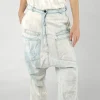 PRE-ORDER - Drop-Crotch Straight Leg Jeans in Bleachwash (Pictured in Semibleach)