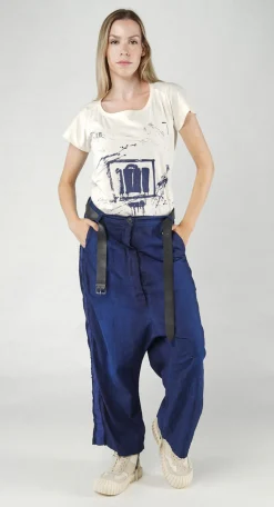 PRE-ORDER - Extreme Drop-Crotch Midi Jeans in Ocean Dye