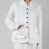 PRE-ORDER - Fitted Button-Down Jacket in Semi Bleach