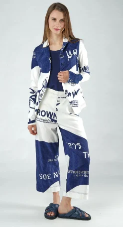 PRE-ORDER - Fitted Jacket in Navy Print (Pictured in Navy Print)