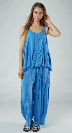 PRE-ORDER - Flared Hem Vest Top in Navy Pigment (Pictured in Malibu Pigment)