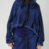 PRE-ORDER - Hooded Dipped Back Jacket in Ocean Dye