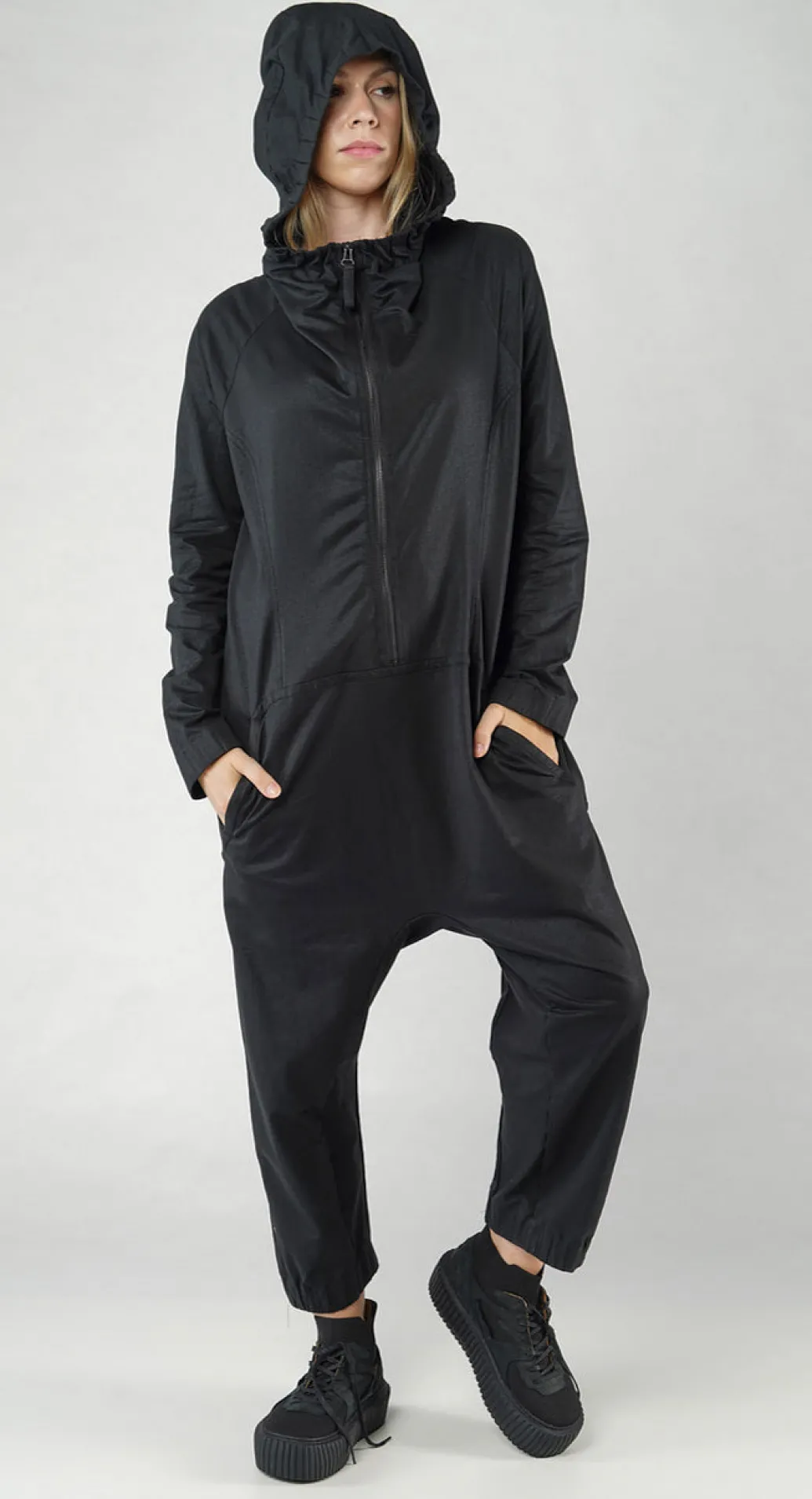 PRE-ORDER - Hooded Jumpsuit in Galaxy Sparkle (Pictured in Black Sparkle)