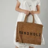 PRE-ORDER -  Large Raffia Tote Bag in Black (Pictured in The)