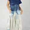 PRE-ORDER - Layered Denim Shift Dress in Mandarine Dye (Pictured in Bleachwash)