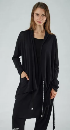 PRE-ORDER - Lightweight Cardigan in Grey Offwhite (Pictured in Black Offwhite)