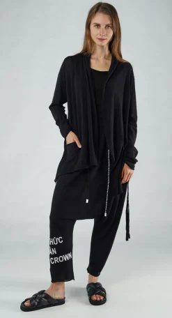 PRE-ORDER - Lightweight Cardigan in Grey Offwhite (Pictured in Black Offwhite)