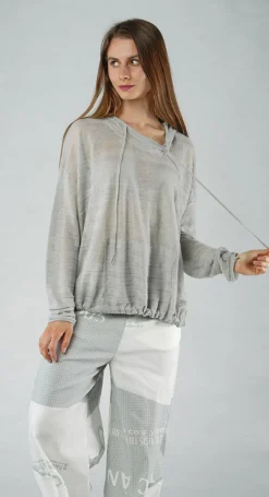 PRE-ORDER - Lightweight Hooded Pullover in Offwhite (Pictured in Grey)