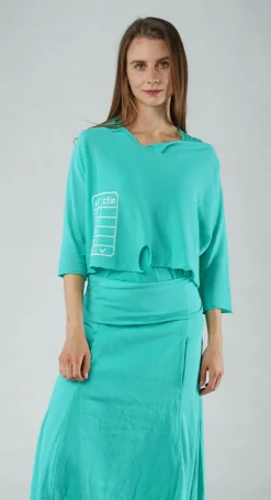 PRE-ORDER - Lightweight Jumper in Black Offwhite (Pictured in Aqua Offwhite)