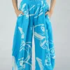 PRE-ORDER - Linen Balloon Trousers in Malibu Print