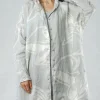 PRE-ORDER - Linen Shirt Dress in Black Print (Pictured in Grey Print)