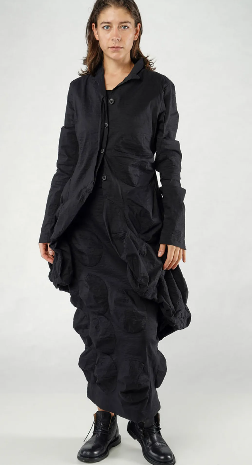 PRE-ORDER - Longline Bubble Coat in Galaxy (Pictured in Black)