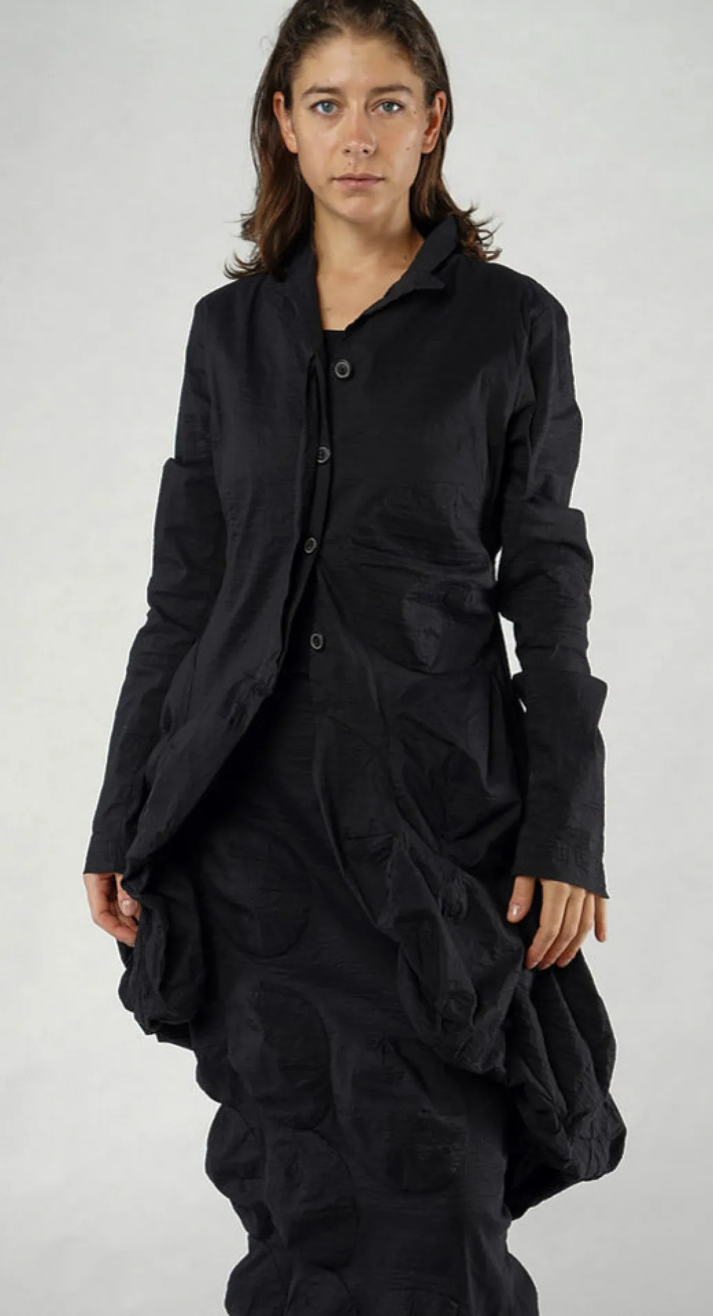 PRE-ORDER - Longline Bubble Coat in Starwhite (Pictured in Black)