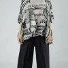PRE-ORDER - Oversized Lightweight Cotton Top in Colorful (Pictured in Black Print)