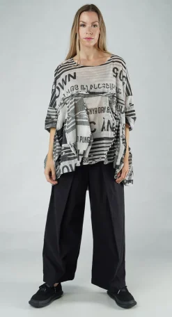 PRE-ORDER - Oversized Lightweight Cotton Top in Colorful (Pictured in Black Print)