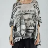 PRE-ORDER - Oversized Lightweight Cotton Top in Grey Print (Pictured in Black Print)