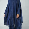 PRE-ORDER - Oversized Linen Shirt Dress in Grey (Pictured in Navy)