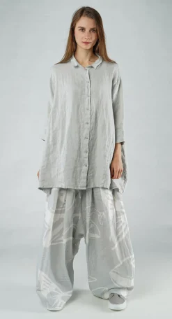 PRE-ORDER - Oversized Linen Shirt in Malibu (Pictured in Grey)