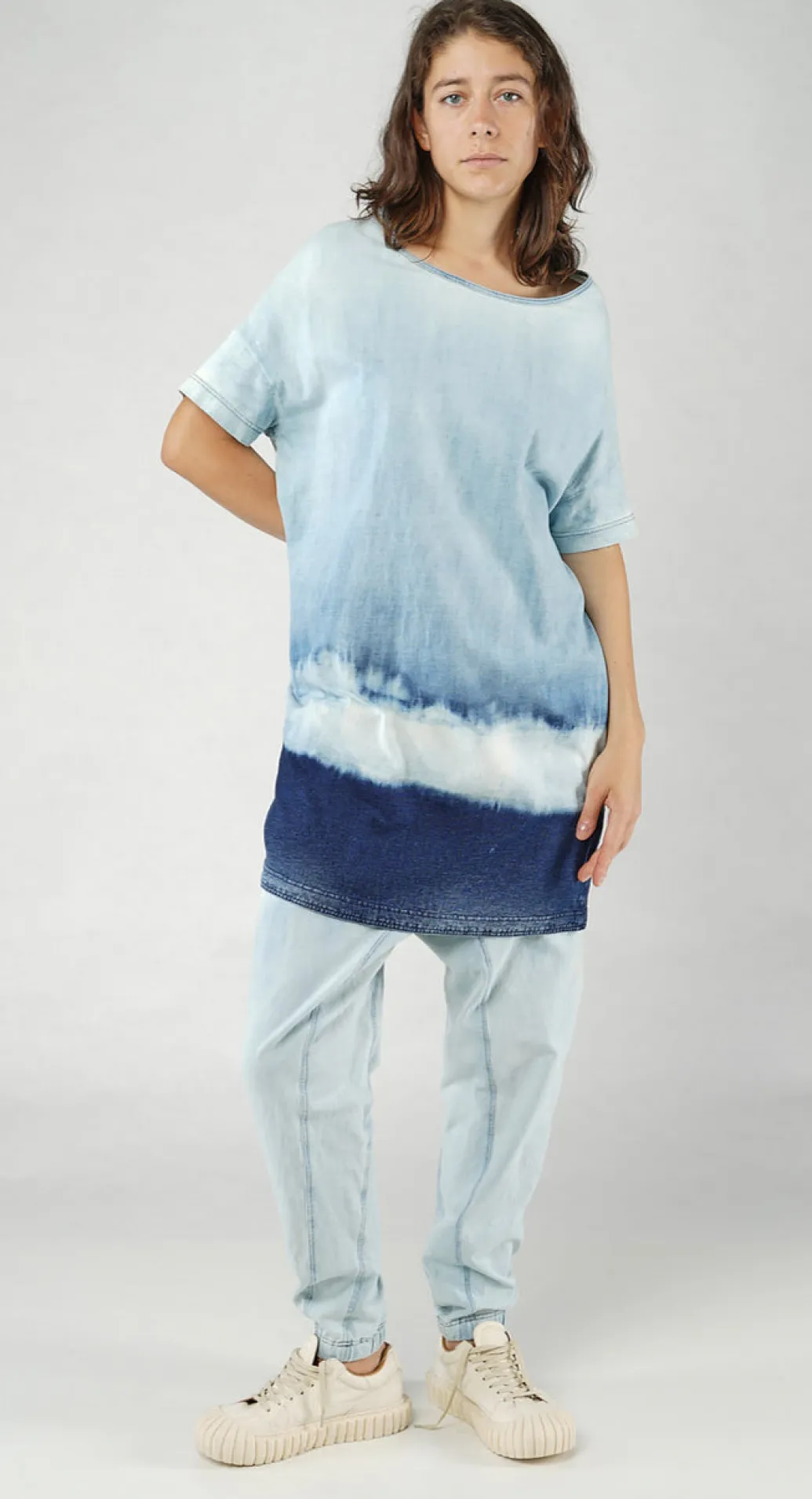 PRE-ORDER - Oversized T-Shirt Dress in Mandarine Dye (Pictured in Stonewash)