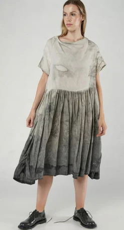 PRE-ORDER -  Pleat Skirt Dress in Asteroid Pigment