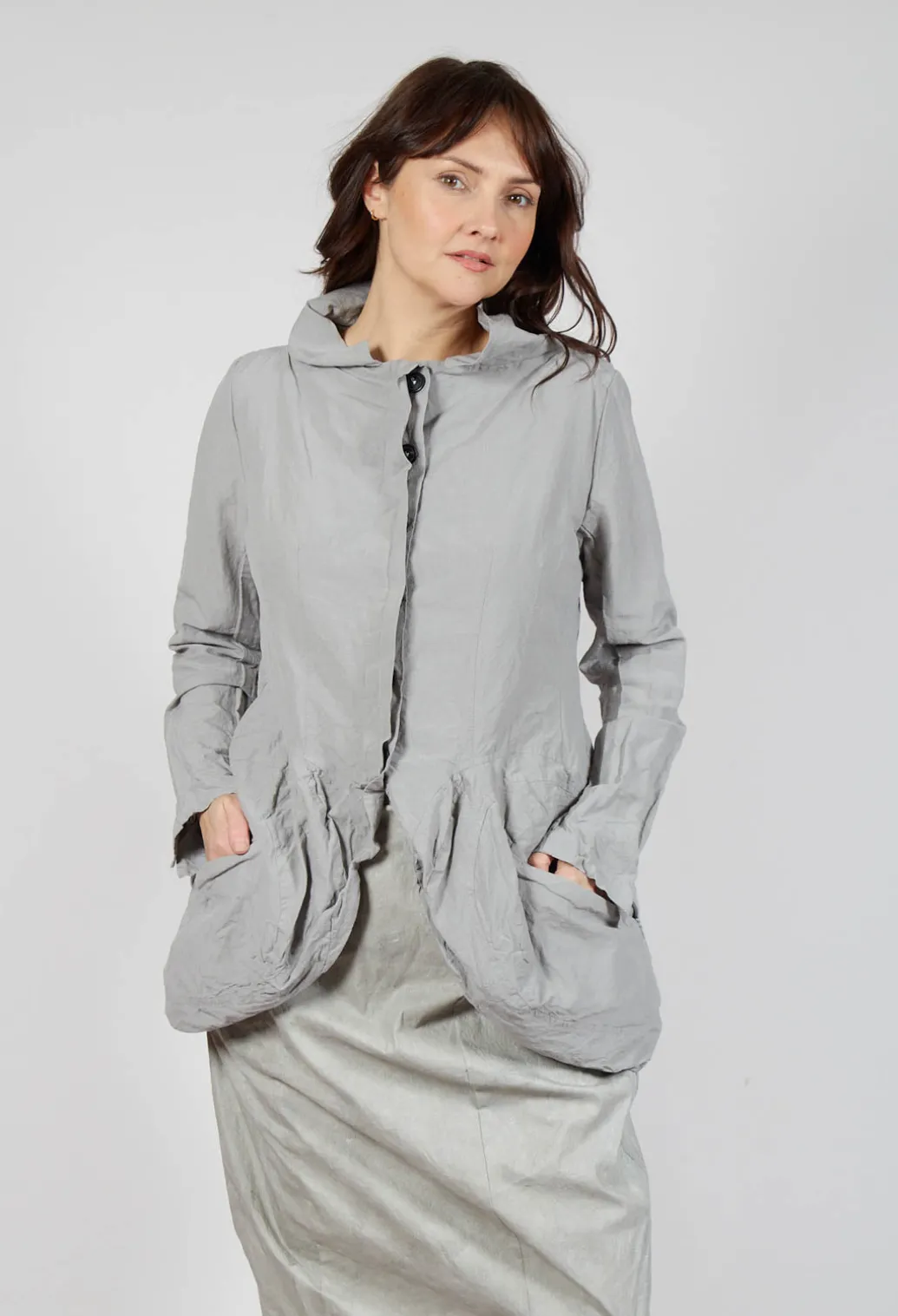 PRE-ORDER - Pocket Front Jacket in Moon