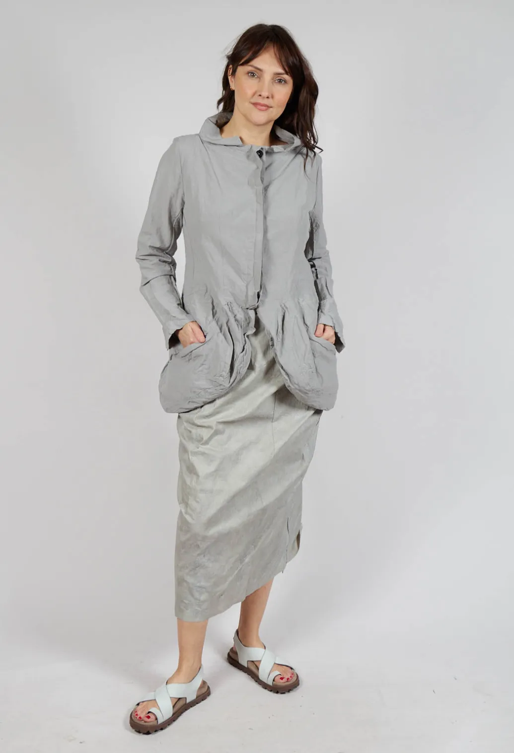 PRE-ORDER - Pocket Front Jacket in Moon
