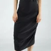 PRE-ORDER - Pull On Curved Hem Pencil Skirt in Grey Pull On Curved Hem Pencil Skirt in Grey (Pictured in Black)