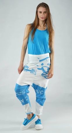 PRE-ORDER - Pull On Drop Crotch Trousers in Malibu Print