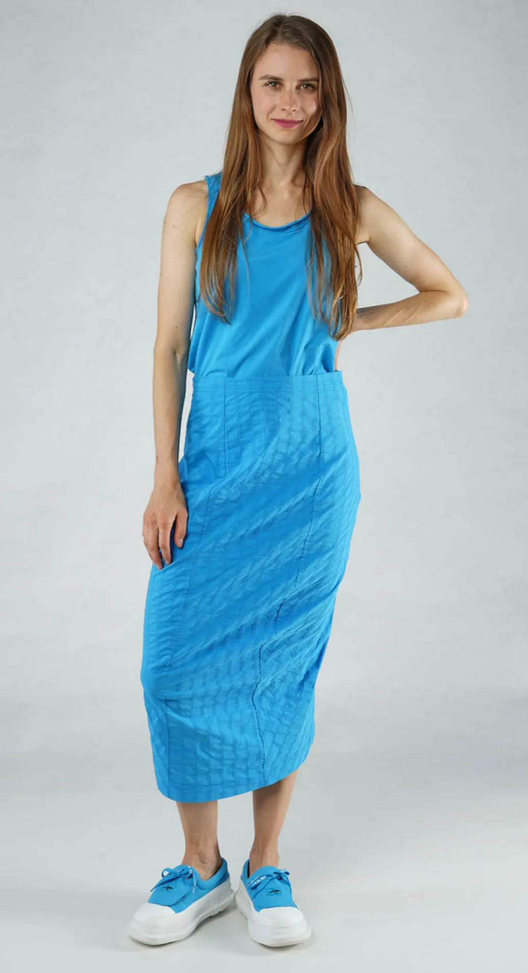 PRE-ORDER - Pull On Pencil Skirt in Malibu