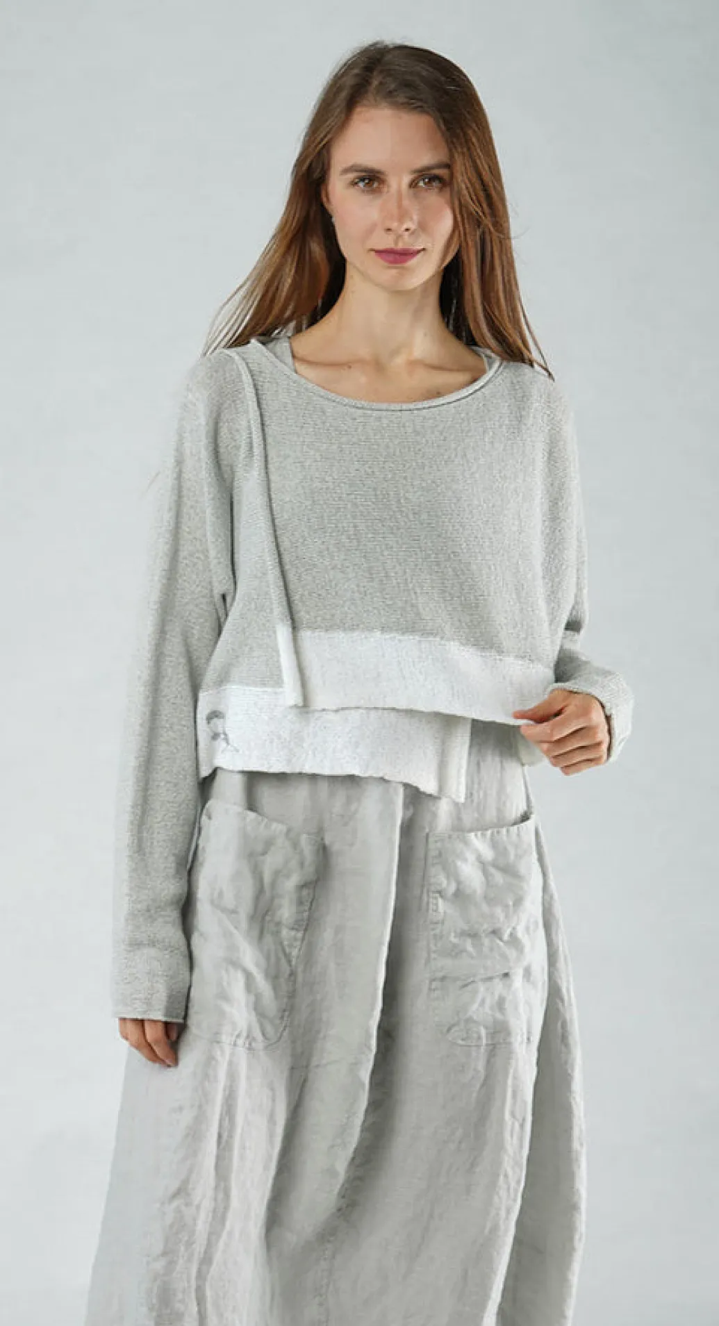 PRE-ORDER - Relaxed Fit Jumper in Navy Print (Pictured in Grey Print)