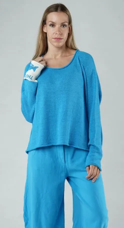 PRE-ORDER - Round Neck Jumper in Black Print (Pictured in Malibu Print)