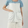 PRE-ORDER -  Round Neck T-Shirt with Front Patch Pockets in Bleachwash