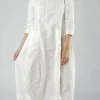 PRE-ORDER - Seam Detail Dress in Navy (Pictured in Offwhite)