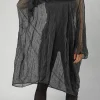 PRE-ORDER -  Sheer Knitted Dress in Dust Mel (Pictured in Black Mel)