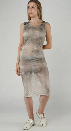 PRE-ORDER -  Sheer Print Dress in Moon Pigment (Pictured in Asteroid Pigment)