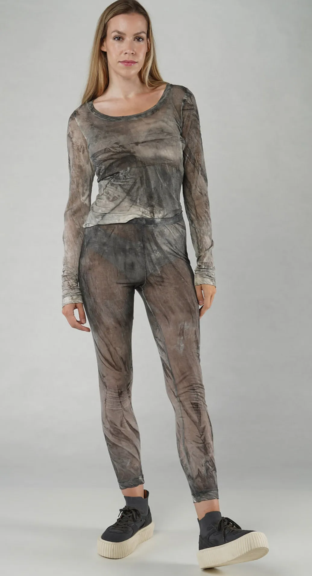 PRE-ORDER - Sheer Print Leggings in Asteroid Pigment