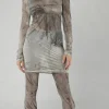 PRE-ORDER -  Sheer Print T-Shirt in Asteroid Pigment