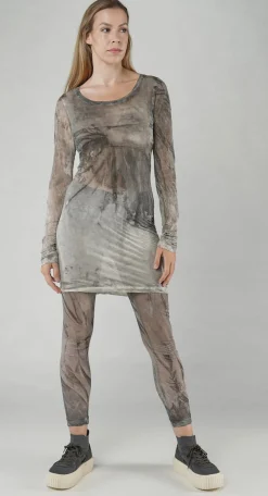 PRE-ORDER - Sheer Print T-Shirt in Asteroid Pigment