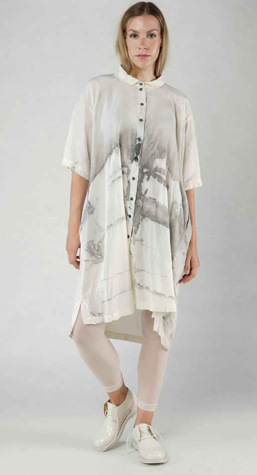 PRE-ORDER - Shirt Dress in Moon Pigment