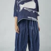 PRE-ORDER - Short Pullover in Aqua Print (Pictured in Navy Print)