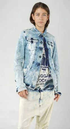 PRE-ORDER - Tailored Denim Jacket in Mandarine Dye (Pictured in Bleachwash)