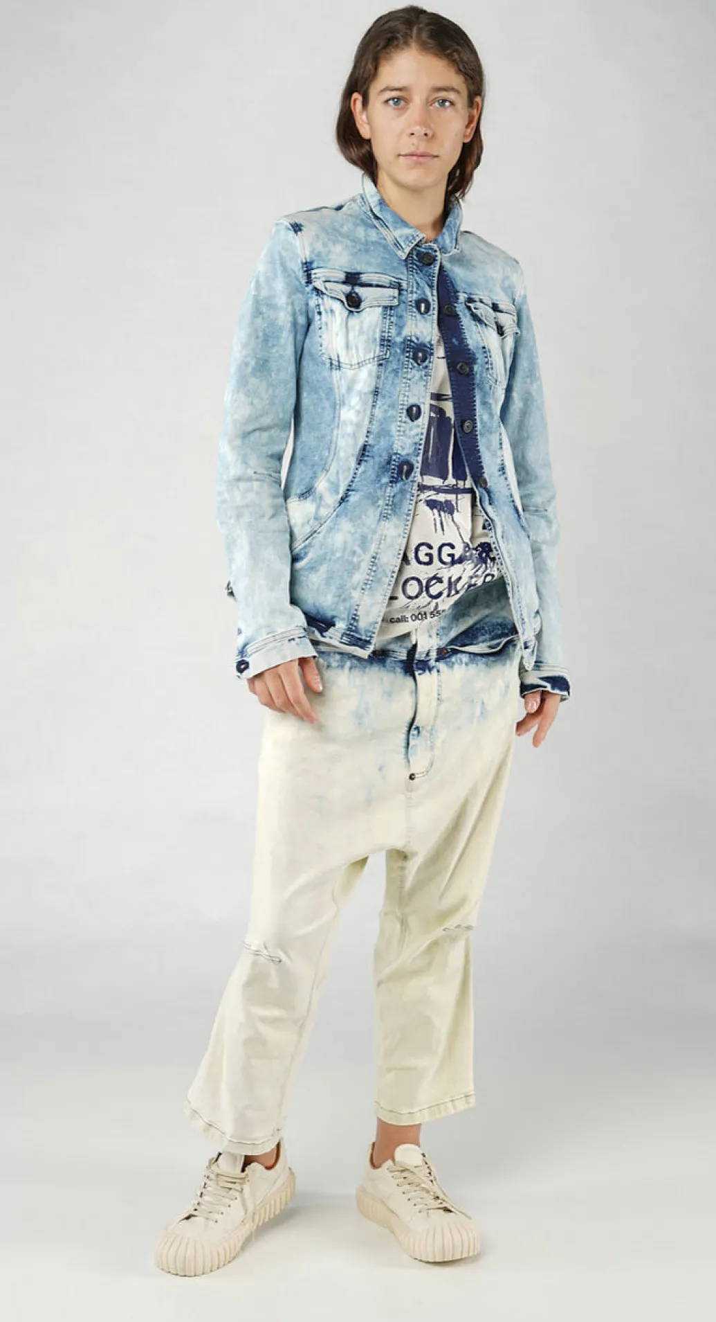 PRE-ORDER - Tailored Denim Jacket in Mandarine Dye (Pictured in Bleachwash)