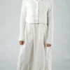 PRE-ORDER - Textured Cropped Cardigan in Malibu (Pictured in Offwhite)