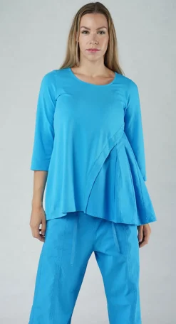 PRE-ORDER - Top with Flared Insert in Grey (Pictured in Malibu)