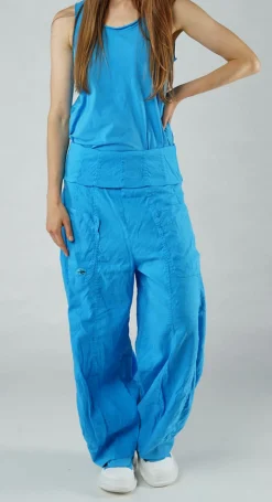 PRE-ORDER - Trousers with Fold Over Waistband in Malibu