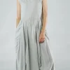PRE-ORDER - Tulip Dress with Curved Seams in Navy Pigment (Pictured in Grey Pigment)
